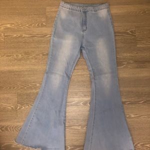 Light Wash Bell Bottom Jeans